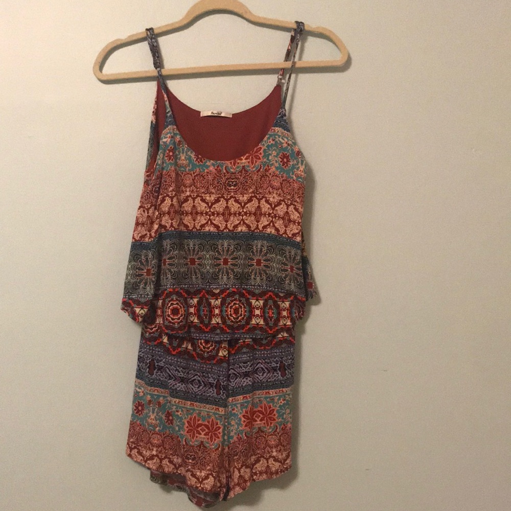 Papaya Patterned Romper